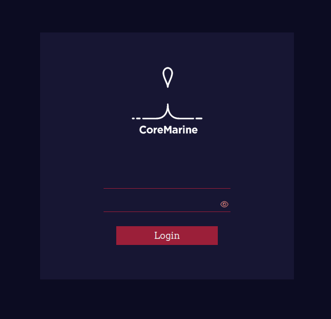 Dashboard login page